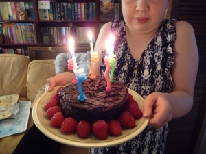 Birthday evening cake